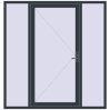 Pricing Entrance doors 2000x2100 mm DOOR KORSA ENERGY-SAVING REHAU SYNEGO ANTHRACITE_GREY_STRUKTURAL two-sided