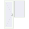 Pricing Entrance doors 1550x2100 mm DOOR KORSA OPTIMUM REHAU BRILLANT RAL 9016 Traffic white two-sided