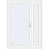 Pricing Entrance doors 1500x2080 mm DOOR KORSA OPTIMUM REHAU BRILLANT RAL 9016 Traffic white two-sided