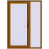 Pricing Entrance doors 1500x2100 mm DOOR KORSA ENERGY-SAVING REHAU SYNEGO GOLDEN OAK two-sided