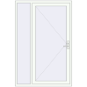 Pricing Entrance doors 1400x2100 mm DOOR KORSA ALU STANDARD 72 RAL 9016 Traffic white two-sided