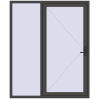 Pricing Entrance doors 1800x2200 mm DOOR KORSA OPTIMUM REHAU BRILLANT BASALT_GREY two-sided