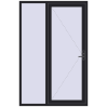 Pricing Entrance doors 1500x2300 mm DOOR KORSA ENERGY-SAVING REHAU SYNEGO BLACK_ULTI-MATT two-sided