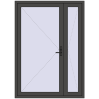 Pricing Internal doors 1500x2100 mm REHAU BASE 60 TERRACE (Т94) BASALT_GREY two-sided
