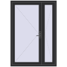 Pricing Internal doors 1400x2000 mm REHAU BASE 60 TERRACE (Т94) ANTHRACITE_GREY_GLATT two-sided