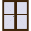 Pricing Internal doors 1770x2050 mm REHAU BASE 60 TERRACE (Т94) DARK_OAK two-sided
