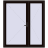 Ustalenie cen Drzwi wewnętrzne 1800x2050 mm REHAU BASE 60 TERRACE (Т94) BLACK_BROWN dwustronny
