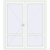 Ustalenie cen Drzwi wewnętrzne 1735x2019 mm REHAU BASE 60 TERRACE (Т94) RAL 9016 Traffic white dwustronny
