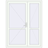 Pricing Internal doors 1550x2050 mm REHAU BASE 60 (Z74) RAL 9016 Traffic white two-sided