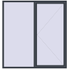 Pricing Tilt-and-Turn 2020x2120 mm REHAU ENERGY-SAVING SYNEGO MD ANTHRACITE_GREY_STRUKTURAL two-sided