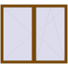 Pricing Tilt-and-Turn 2500x2200 mm REHAU ENERGY-SAVING SYNEGO MD GOLDEN OAK two-sided