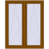 Pricing Tilt-and-Turn 1200x1500 mm REHAU OPTIMUM EURO-DESIGN 70 GOLDEN OAK two-sided