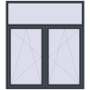 Pricing Tilt-and-Turn 1600x1800 mm REHAU OPTIMUM EURO-DESIGN 70 ANTHRACITE_GREY_STRUKTURAL two-sided