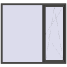 Pricing Tilt-and-Turn 1980x1800 mm REHAU RENOVATION EURO 70 BASALT_GREY two-sided