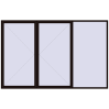 Pricing Tilt-and-Turn 3600x2300 mm REHAU OPTIMUM EURO-DESIGN 70 BLACK_BROWN two-sided