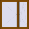 Pricing Tilt-and-Turn 1600x1600 mm REHAU BRILLANT DESIGN GOLDEN OAK external