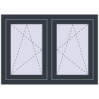 Ustalenie cen Okna skrzydłowe 1020x740 mm REHAU ENERGY-SAVING SYNEGO MD ANTHRACITE_GREY_STRUKTURAL dwustronny