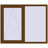 Ustalenie cen Okna skrzydłowe 1450x1200 mm CLASICTHERM 70 WALNUT dwustronny