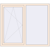 Pricing Tilt-and-Turn 1500x1300 mm REHAU OPTIMUM EURO-DESIGN 70 CREAME_WHITE_50L-2 two-sided