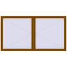 Pricing Tilt-and-Turn 2600x1400 mm REHAU OPTIMUM EURO-DESIGN 70 GOLDEN OAK two-sided