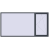 Ustalenie cen Okna skrzydłowe 2800x1400 mm REHAU ENERGY-SAVING SYNEGO MD ANTHRACITE_GREY_STRUKTURAL dwustronny