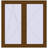 Pricing Tilt-and-Turn 1300x1350 mm REHAU ENERGY-SAVING SYNEGO MD WALNUT external
