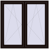 Ustalenie cen Okna skrzydłowe 1350x1325 mm REHAU ENERGY-SAVING SYNEGO MD BLACK_BROWN dwustronny
