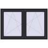 Ustalenie cen Okna skrzydłowe 1500x965 mm REHAU ENERGY-SAVING SYNEGO MD BLACK_ULTI-MATT zewnętrzny