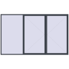 Pricing Tilt-and-Turn 4000x2400 mm REHAU OPTIMUM EURO-DESIGN 70 ANTHRACITE_GREY_STRUKTURAL two-sided