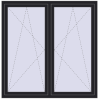 Ustalenie cen Okna skrzydłowe 1635x1595 mm REHAU ENERGY-SAVING SYNEGO MD BLACK_ULTI-MATT dwustronny