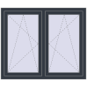 Ustalenie cen Okna skrzydłowe 1305x1070 mm REHAU ENERGY-SAVING SYNEGO MD ANTHRACITE_GREY_STRUKTURAL dwustronny