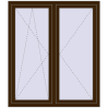 Pricing Tilt-and-Turn 1300x1500 mm REHAU OPTIMUM EURO-DESIGN 70 DARK_OAK two-sided