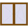Pricing Tilt-and-Turn 1800x1500 mm REHAU ENERGY-SAVING SYNEGO MD GOLDEN OAK two-sided