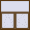 Pricing Tilt-and-Turn 1500x1500 mm REHAU ENERGY-SAVING SYNEGO MD WALNUT external
