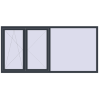 Pricing Tilt-and-Turn 2500x1200 mm REHAU ENERGY-SAVING SYNEGO MD ANTHRACITE_GREY_STRUKTURAL external