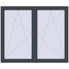 Pricing Tilt-and-Turn 1750x1500 mm REHAU OPTIMUM EURO-DESIGN 70 ANTHRACITE_GREY_STRUKTURAL two-sided