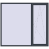 Pricing Tilt-and-Turn 1980x1800 mm REHAU RENOVATION EURO 70 ANTHRACITE_GREY_STRUKTURAL two-sided