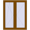 Pricing Tilt-and-Turn 1200x1500 mm REHAU OPTIMUM EURO-DESIGN 70 GOLDEN OAK external