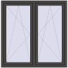 Ustalenie cen Okna skrzydłowe 1350x1370 mm REHAU ENERGY-SAVING SYNEGO MD BASALT_GREY dwustronny