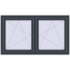 Pricing Tilt-and-Turn 1400x800 mm REHAU OPTIMUM EURO-DESIGN 70 ANTHRACITE_GREY_STRUKTURAL two-sided