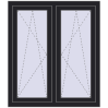 Ustalenie cen Okna skrzydłowe 1020x1160 mm REHAU ENERGY-SAVING SYNEGO MD BLACK_ULTI-MATT dwustronny