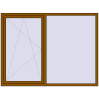 Pricing Tilt-and-Turn 2000x1500 mm REHAU ENERGY-SAVING SYNEGO MD GOLDEN OAK two-sided