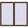 Pricing Tilt-and-Turn 2500x2200 mm REHAU ENERGY-SAVING SYNEGO MD DARK_OAK two-sided