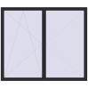 Pricing Tilt-and-Turn 2700x2300 mm REHAU ENERGY-SAVING SYNEGO MD BLACK_ULTI-MATT external
