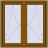 Pricing Tilt-and-Turn 1150x1150 mm REHAU OPTIMUM EURO-DESIGN 70 GOLDEN OAK two-sided