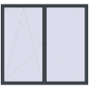Pricing Tilt-and-Turn 2600x2400 mm REHAU OPTIMUM EURO-DESIGN 70 ANTHRACITE_GREY_STRUKTURAL two-sided