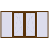 Pricing Tilt-and-Turn 2500x1400 mm REHAU OPTIMUM EURO-DESIGN 70 WALNUT two-sided