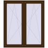 Pricing Tilt-and-Turn 1300x1500 mm REHAU RENOVATION EURO 70 DARK_OAK two-sided