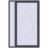 Pricing Tilt-and-Turn 1380x2100 mm REHAU OPTIMUM EURO-DESIGN 70 ANTHRACITE_GREY_STRUKTURAL two-sided