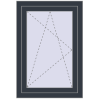 Pricing Tilt-and-Turn 650x1000 mm REHAU ENERGY-SAVING SYNEGO MD ANTHRACITE_GREY_STRUKTURAL two-sided